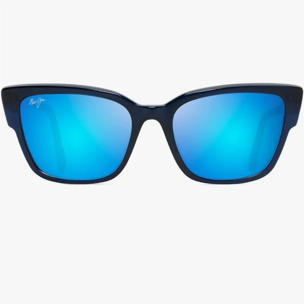 Maui Jim Kou - Navy with Blue Hawaii Mirror Polarized Glass Lenses